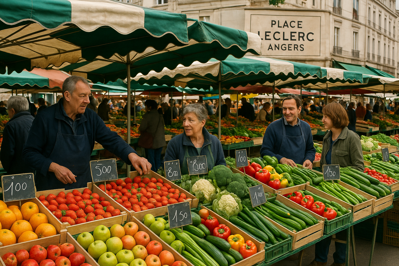 Marché traditionnel à Angers